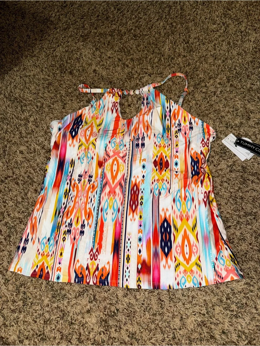 La Blanca Desert Keyhole Underwire Tankini Swimsuit Top LB3VK85 Size 16